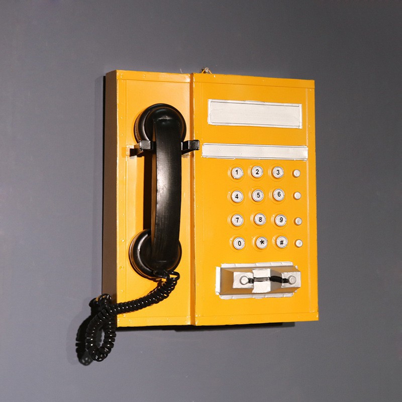 復古老式墻面電話機模型裝飾網紅道具服裝店餐廳酒吧櫥窗擺件壁掛