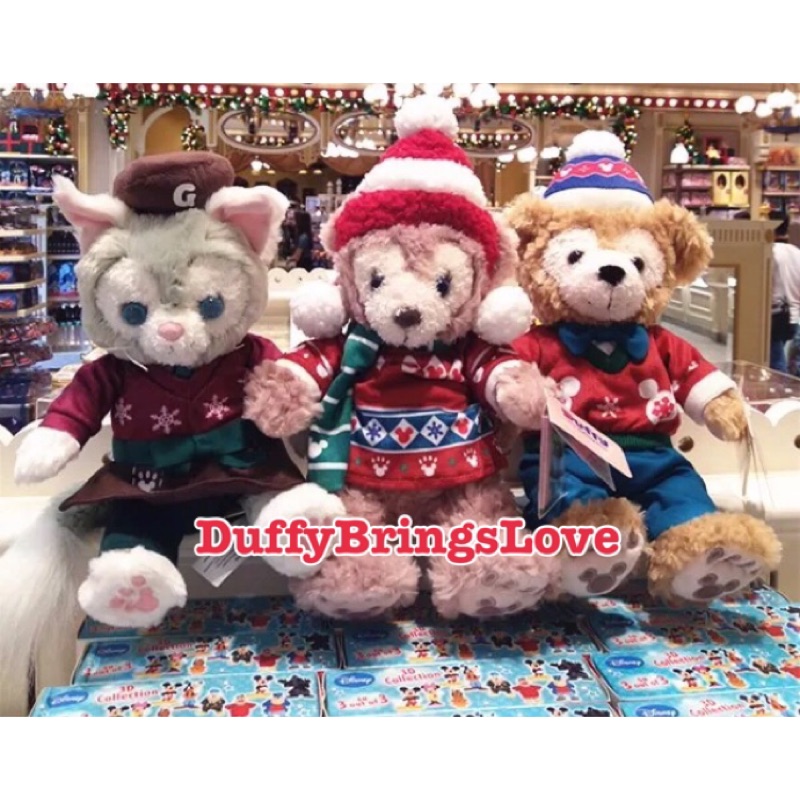 《現貨》2016香港迪士尼 冬季 聖誕節 達菲Duffy雪莉玫Shelliemay傑拉托尼 畫家貓 SS號 玩偶 娃娃