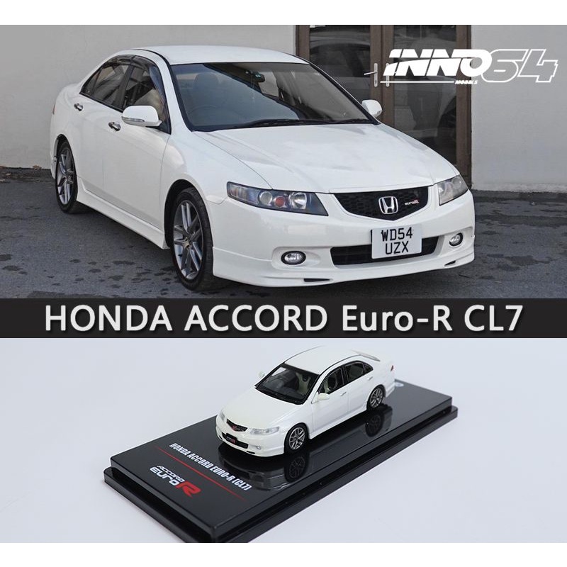 1/64 inno Honda accord euro-R 白色 雅歌 cl7 合金模型 1:64