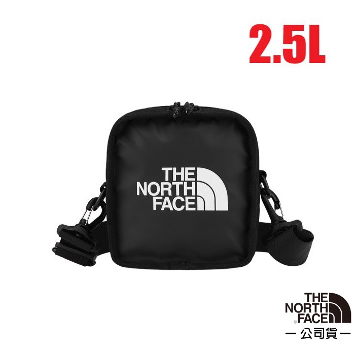 【美國 The North Face】 2.5L 大Logo多功能日用防水耐磨單肩斜背包/腰包 3VWS-KY4 黑 N