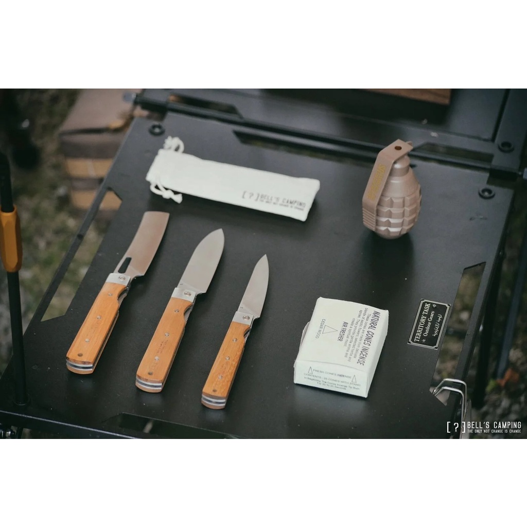 【94愛露營 實體店面】Bell‘s Troch 貝爾露營刀具組 廚刀組 原木手柄 刀具組 廚具 野營 露營 風格 戶外