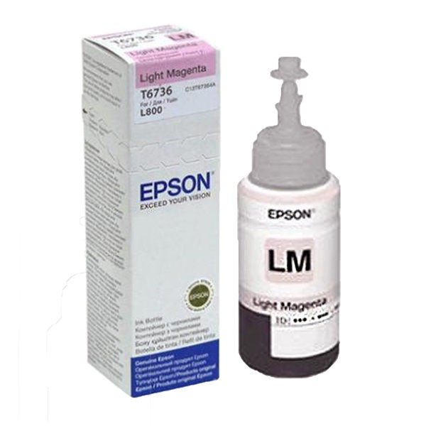 T673600 EPSON 673 原廠 淡紅色墨水罐 適用 L800/L805/L1800