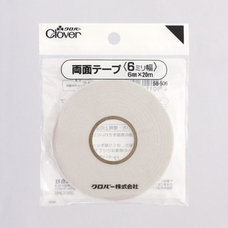 日本 Clover 可樂牌 雙面膠 6mmX20m 兩面接著膠帶 58-506 58506 縫紉福利社