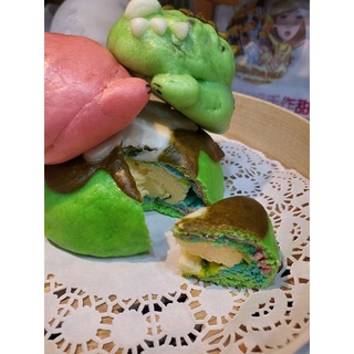 寶寶週歲彩虹恐龍造型戚風饅頭蛋糕