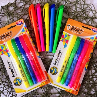 (現貨) 美國BIC亮彩螢光筆5色 美國品牌 美國製造 重點筆 螢光筆 不易乾涸設計 筆記必備 學生必備 著色筆