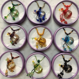 ◕‿◕巴黎香戀 ❤多特瑞 琉璃項鏈 義大利手工琉璃 精油瓶/香水瓶助財黃大巴洛克特價99元多特瑞
