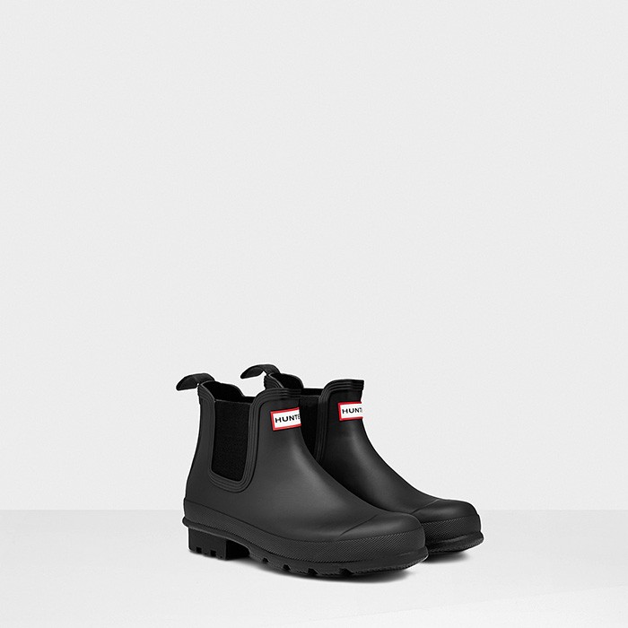 全新品賠本出清-HUNTER BOOTS 雨靴 - Chelsea 踝靴 男款 (霧面)