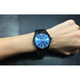 168錶帶配件~BETHOVEN 潮流百搭 清晰放射狀刻度.時尚中性錶blue