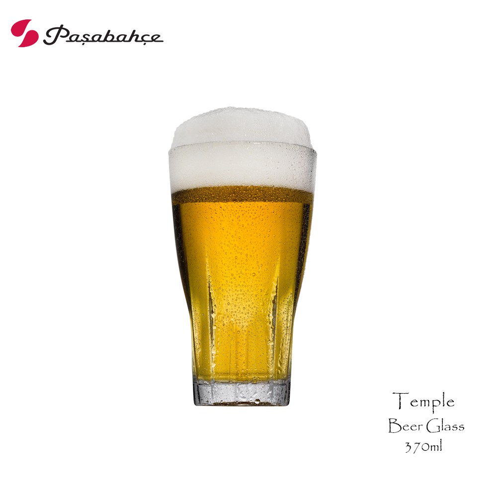 【Pasabahce】Temple 強化啤酒杯 370cc 啤酒杯 強化水杯 果汁杯 飲料杯 玻璃杯