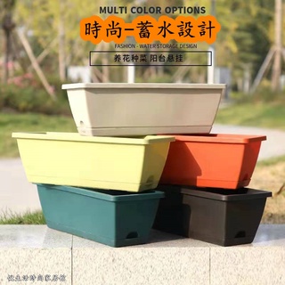 【限時特價】霍倫 長方形 種菜盆 種植箱 花盆 種菜專用盆 種菜盆 特大號 室內蔬菜 長條花盆 塑膠花盆 盆器花器