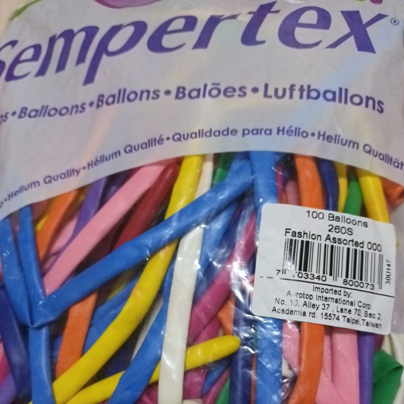 Sempertex造型氣球/260長條/S260/ 產地哥倫比亞