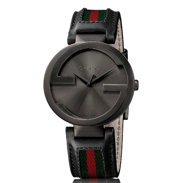 GUCCI  手錶 YA133206  義大利 雙G錶殼 經典紅綠配色 皮帶 對錶 42mm 大尺寸  台北地區均可面交
