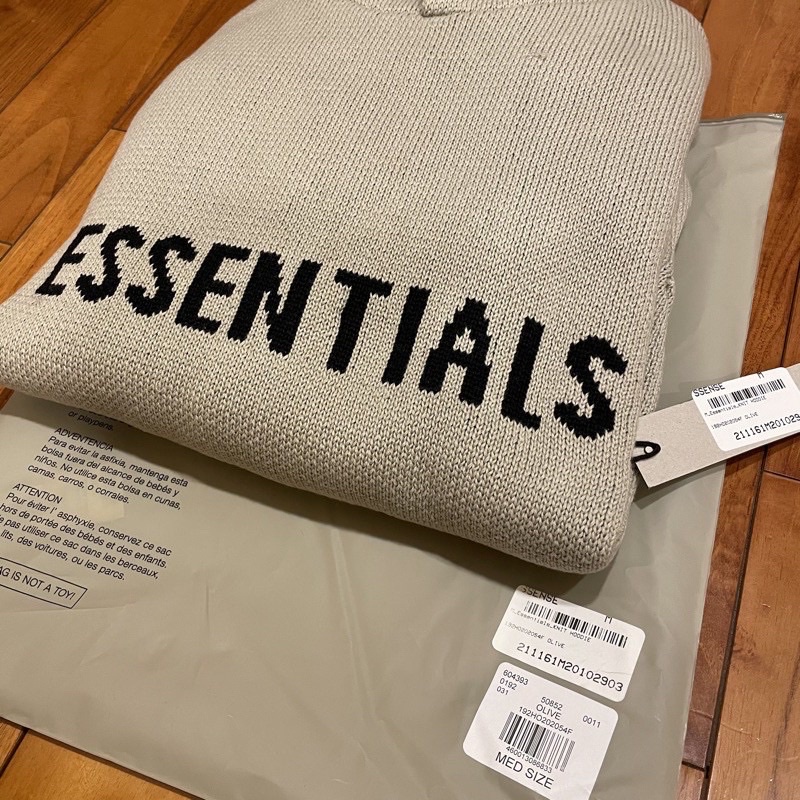 [SSENSE公司貨] FOG Essentials 20FW knit hoodie Olive 針織 帽T