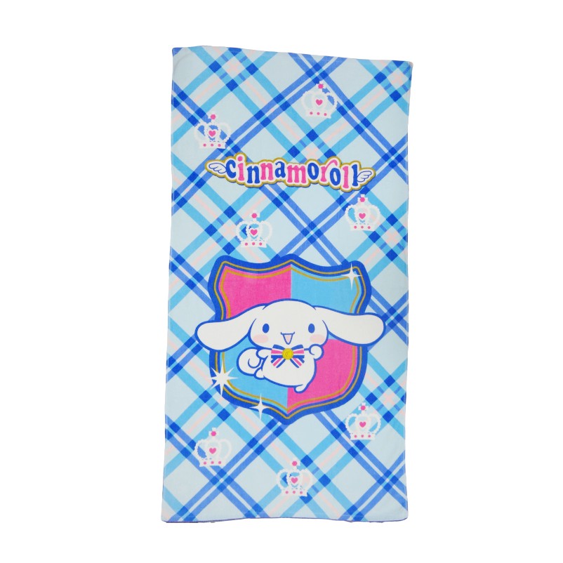 【Sanrio三麗鷗】大耳狗菱格紋-浴巾 100%棉 76x152cm