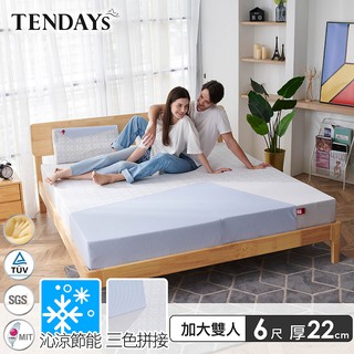 TENDAYS 包浩斯紓壓床墊6尺加大雙人(22cm厚 記憶床)買床送枕