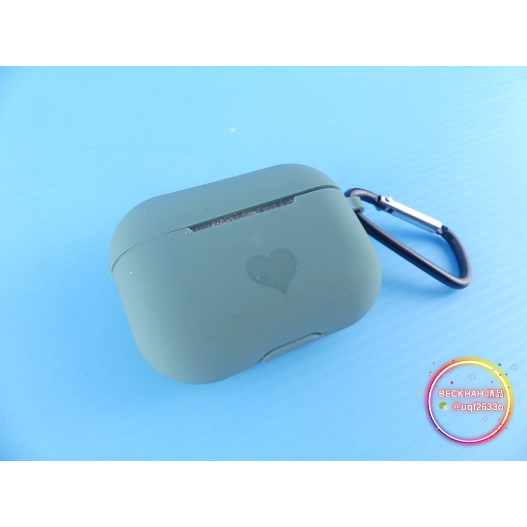 MK精品 蘋果藍牙無線Airpods 3代 耳機保護套 可愛腳印 矽膠防摔保護 收納包 耳機套 防滑 墨綠色