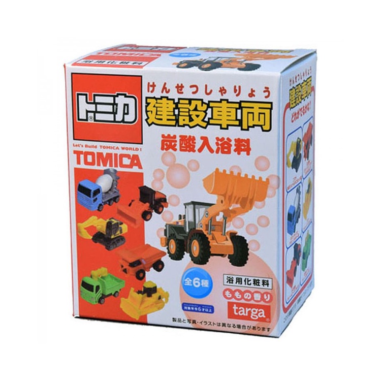 日本 TOMICA 建設車(工程車)入浴劑 炭酸入浴料 沐浴球＊花小小＊