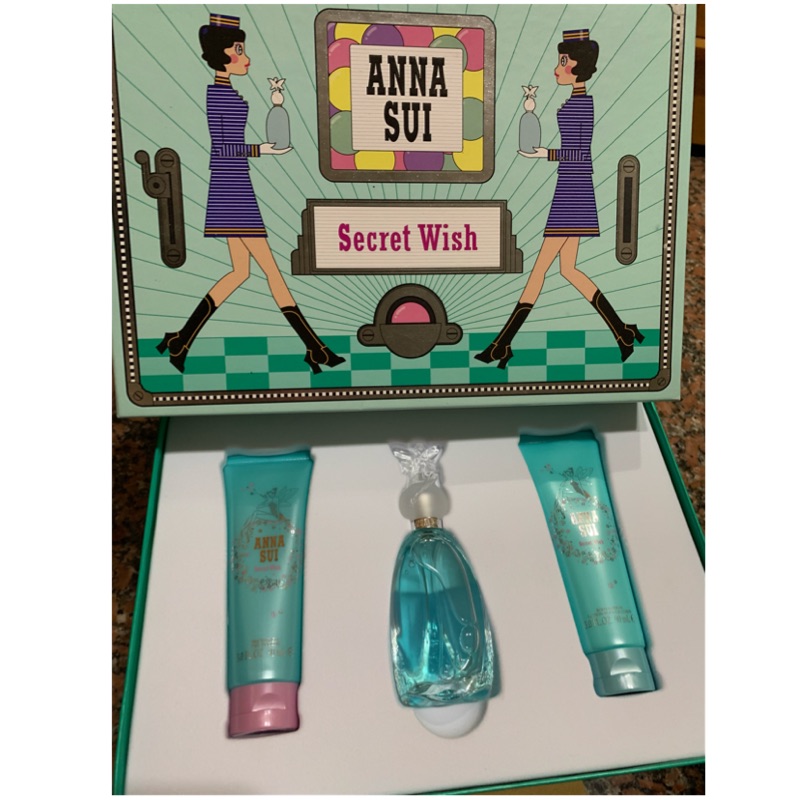 Anna Sui 安娜蘇 許願精靈寶物禮盒 淡香水50+身體乳90+沐浴乳90