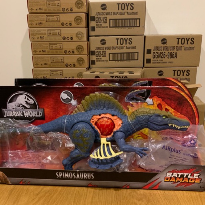 全新正版 美泰兒 棘龍 鰭龍 侏羅紀 戰損限定 受傷 battle Jurassic spinosaurus 暴龍