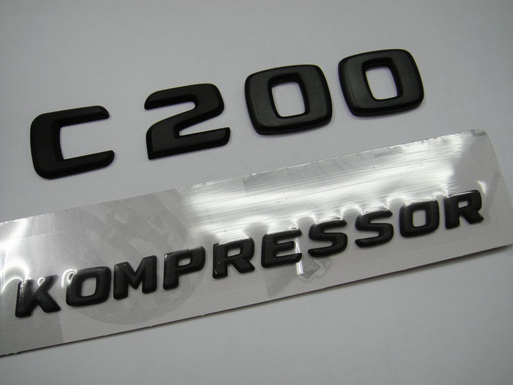 賓士 BENZ C 200 kompressor 後箱蓋 字體 烤漆黑 消光黑 w201 w202 w203 w204