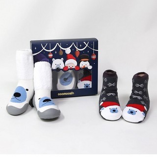 GGOMOOSIN學步鞋+嬰兒襪~~聖誕小白熊~~全新公司貨
