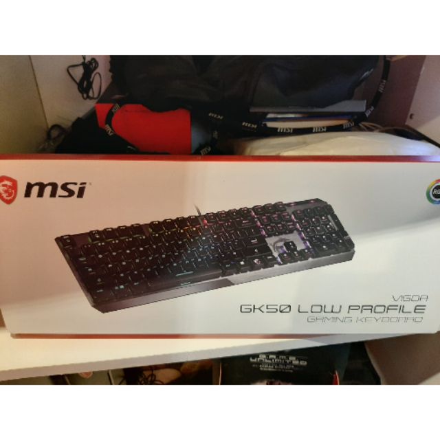新到一把全新未拆 微星msi GK50 短青軸鍵盤 原價2990