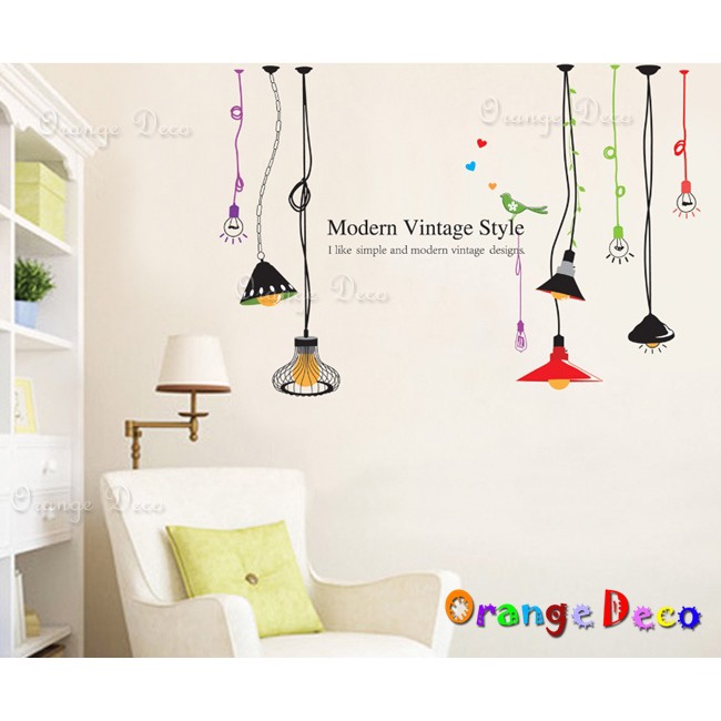 【橘果設計】摩登吊燈壁貼 牆貼 壁紙 DIY組合裝飾佈置