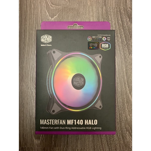 全新 Cooler Master 酷碼 MasterFan MF140 HALO ARGB風扇