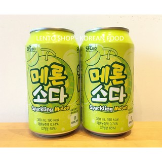 LENTO SHOP -韓國 SFC Sangil 哈密瓜蘇打 哈密瓜汽水 Melon Soda 350ml 24入/箱