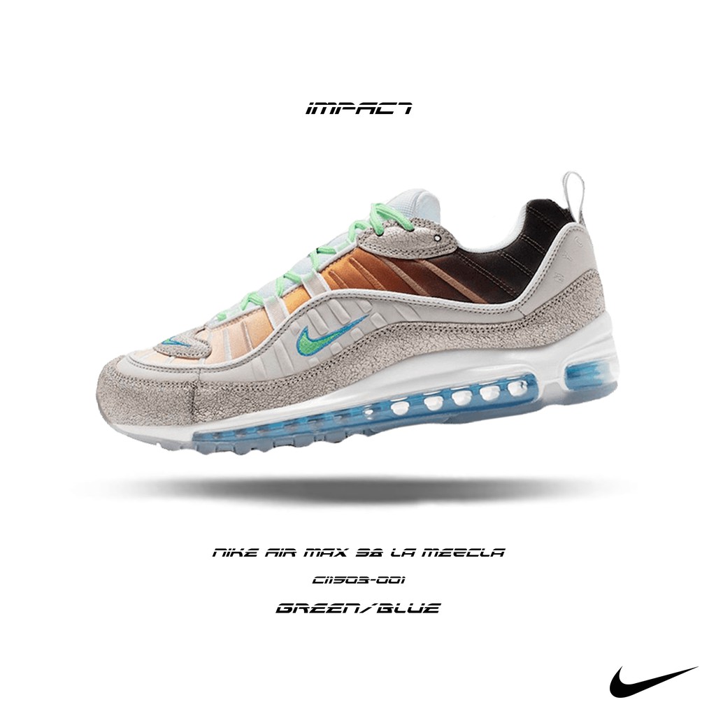 Nike Air Max 98 La Mezcla Nyc 紐約限定藍綠漸層ci1502 001 Impact 蝦皮購物