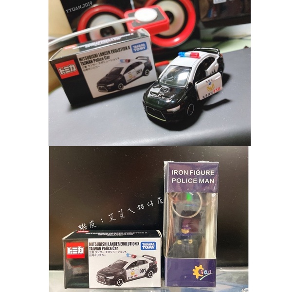 💕全新現貨💕 TOMICA 多美小汽車 2021會場限定 台灣警車Mitsubishi Lancer 三菱 人物套裝版