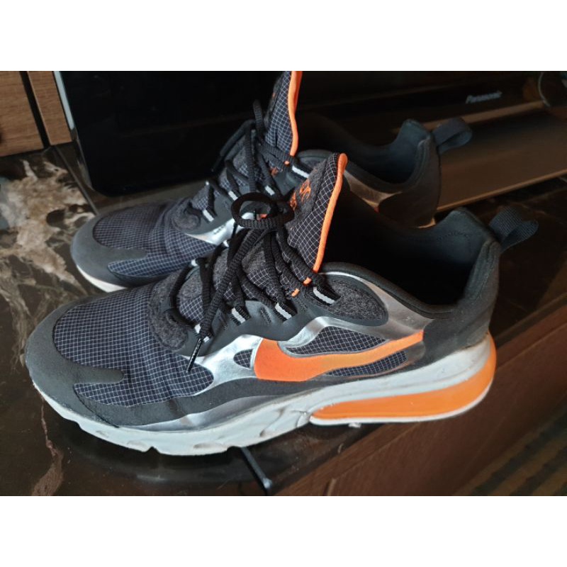 NIKE AIR MAX 270 REACT 黑橘色（CQ4598 084）9號 二手品