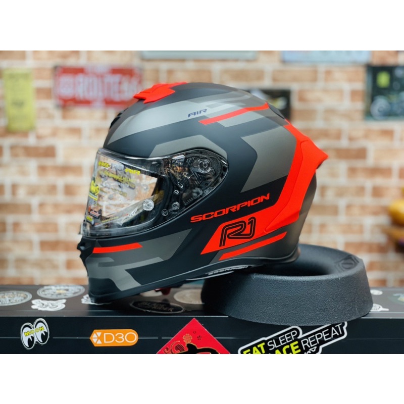 【Biker Shop】美國Scorpion蠍子 EXO- R1 AIR 彩繪全罩帽 街跑重機 騎士安全帽