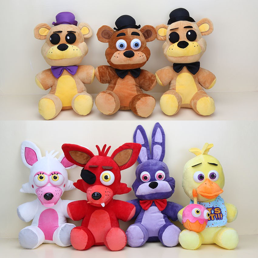 45CM 超巨大玩偶 玩具熊的午夜後宮 FNAF Foxy Chica Bonnie Fazbear 毛絨玩具 遊戲周邊