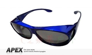 【APEX】234 藍 polarized 可搭配眼鏡使用 抗UV400 寶麗來偏光鏡片 運動型 太陽眼鏡 附原廠盒擦布