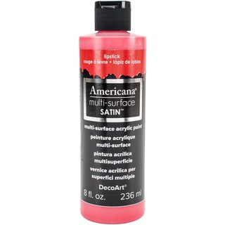 DecoArt 口紅色 236 ml Multi-Surface Satin 美國風多重表面絲光顏料 - DA506
