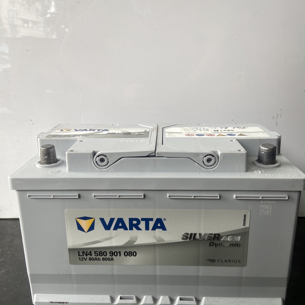 【台中電力屋】【中古電瓶保固一個月!】VARTA 電池 LN4 AGM 80AH 電池壽命良好 品項新 歡迎詢問車種