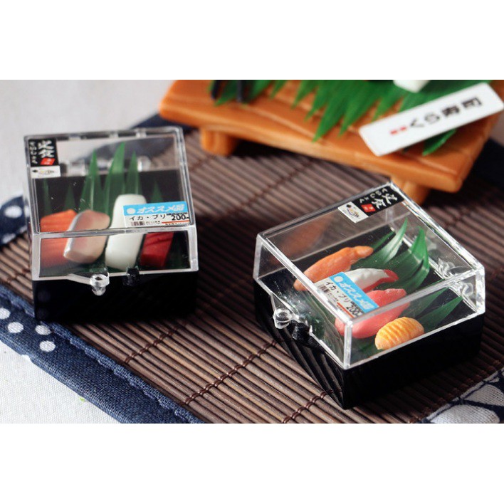 1:12 模型  透明壽司便當盒 握壽司 生魚片 餐盒 選款 單只價 （蓋可開）W36
