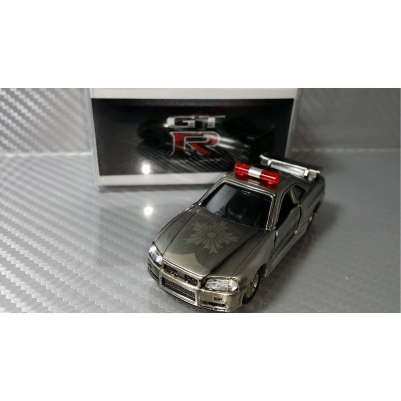 多美 精品 Tomica GTR 髮絲紋 Nissan GT-R R34 琦玉縣 警車 改 二改