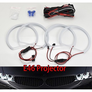 LED 超白棉光天使眼DRL新款日行燈光圈 BMW 00-06 E46 M3 魚眼燈專用 PROJECTOR