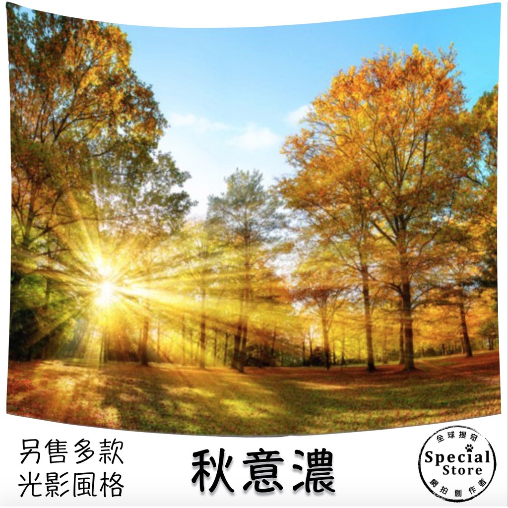 收藏掛毯 秋意濃大自然系列日出秋森林風景楓葉壁掛壁毯掛毯掛畫掛布風景畫沙灘巾日光北歐風 蝦皮購物