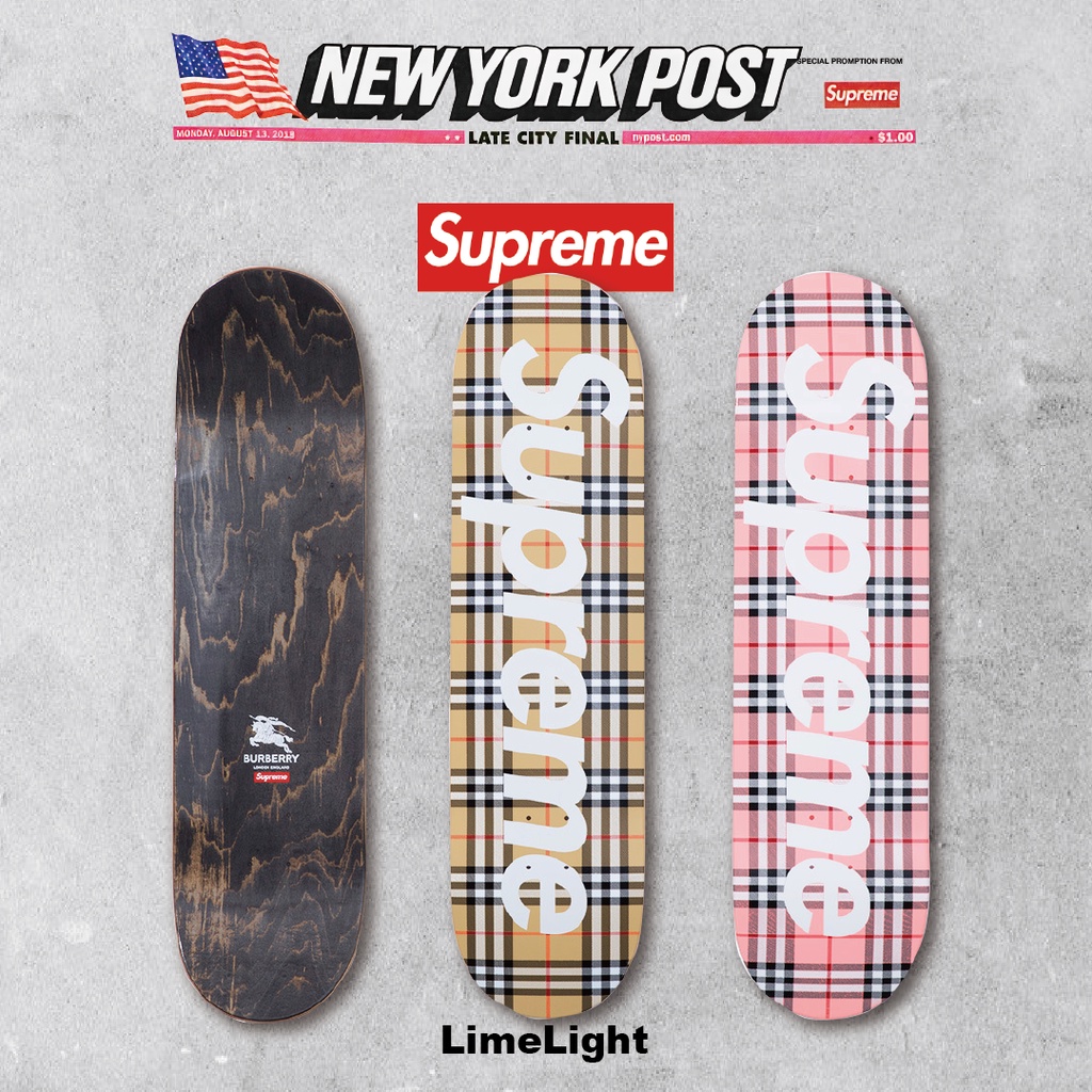 超安い品質 Burberry Skateboard 2個セット × Supreme スケートボード