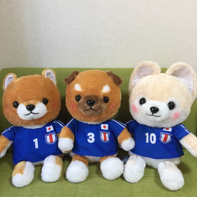 日本景品 全新 正版  日版 AMUSE 豆太郎 豆次郎 豆三郎 さすけ 世界盃日本隊 豆柴三兄弟 柴犬 玩偶 娃娃