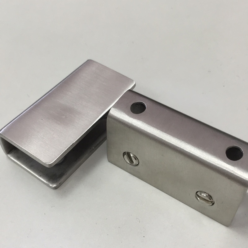福利品 衛浴用品拉絲霧面304不鏽鋼方型版夾平台夾玻璃夾具一組兩個 蝦皮購物