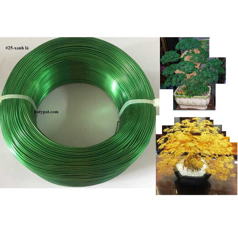0.5 / 1kg 綠色鋁線全尺寸 0.8 / 1 / 1.5 / 2mm 彎曲錯,珠寶,觀賞植物