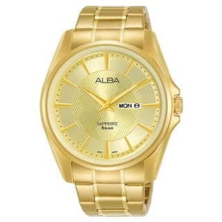 ALBA 雅柏VJ33-X030Y(AJ6094X1)潮流任我行經典日曆腕錶/金面 42mm