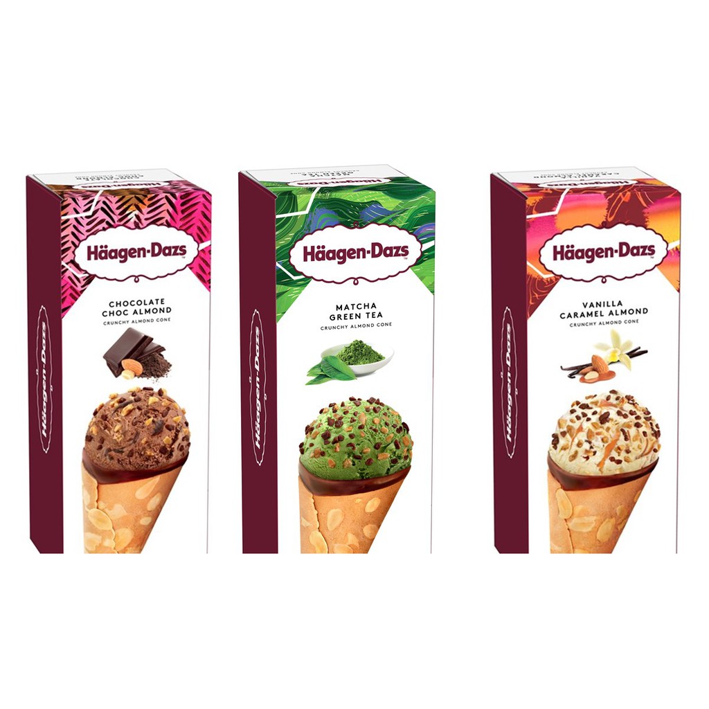 7 11 哈根達斯haagen Dazs 巧克力焦糖 香草 抹茶脆皮甜筒 仲夏野莓品脫 布朗尼瑪奇朵品脫 蝦皮購物