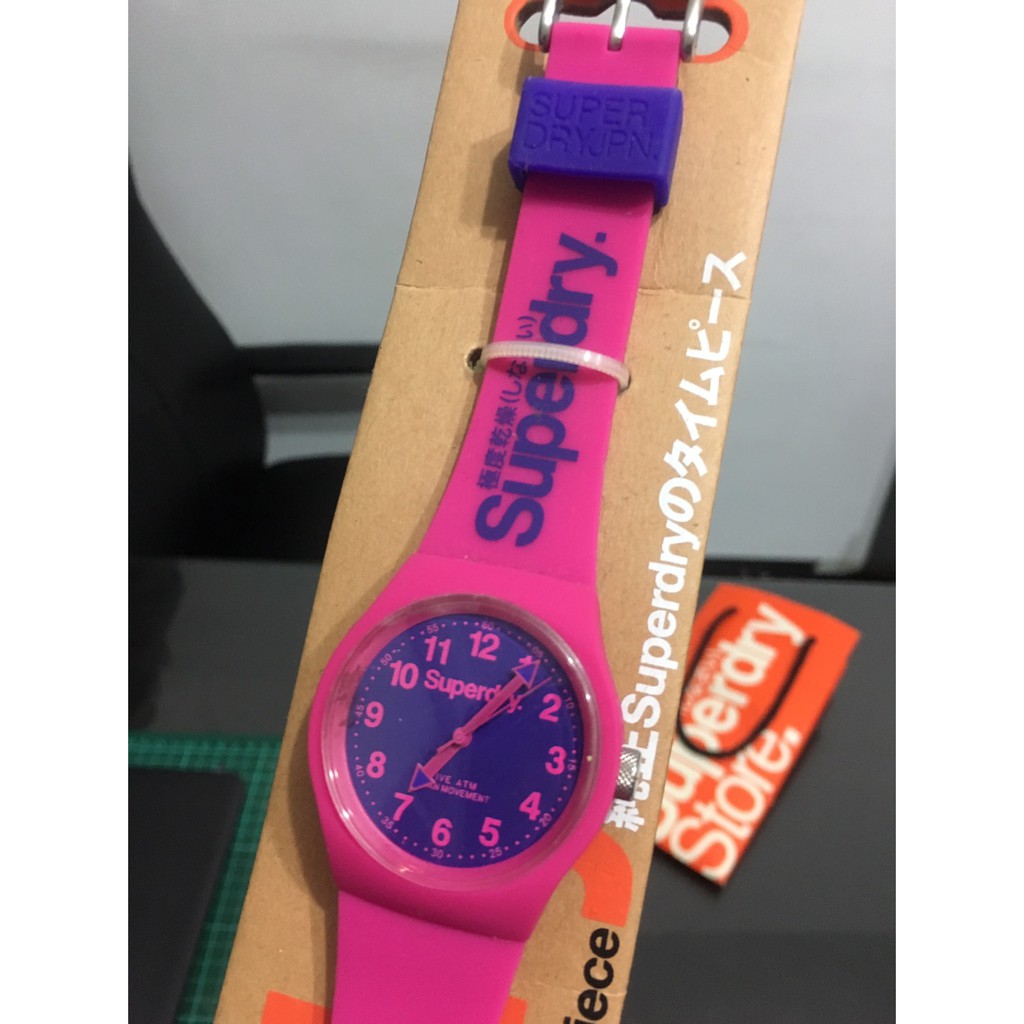 Superdry手錶 極度乾燥 SYG164PV Urban 極度乾燥都市滑板少年矽膠腕錶