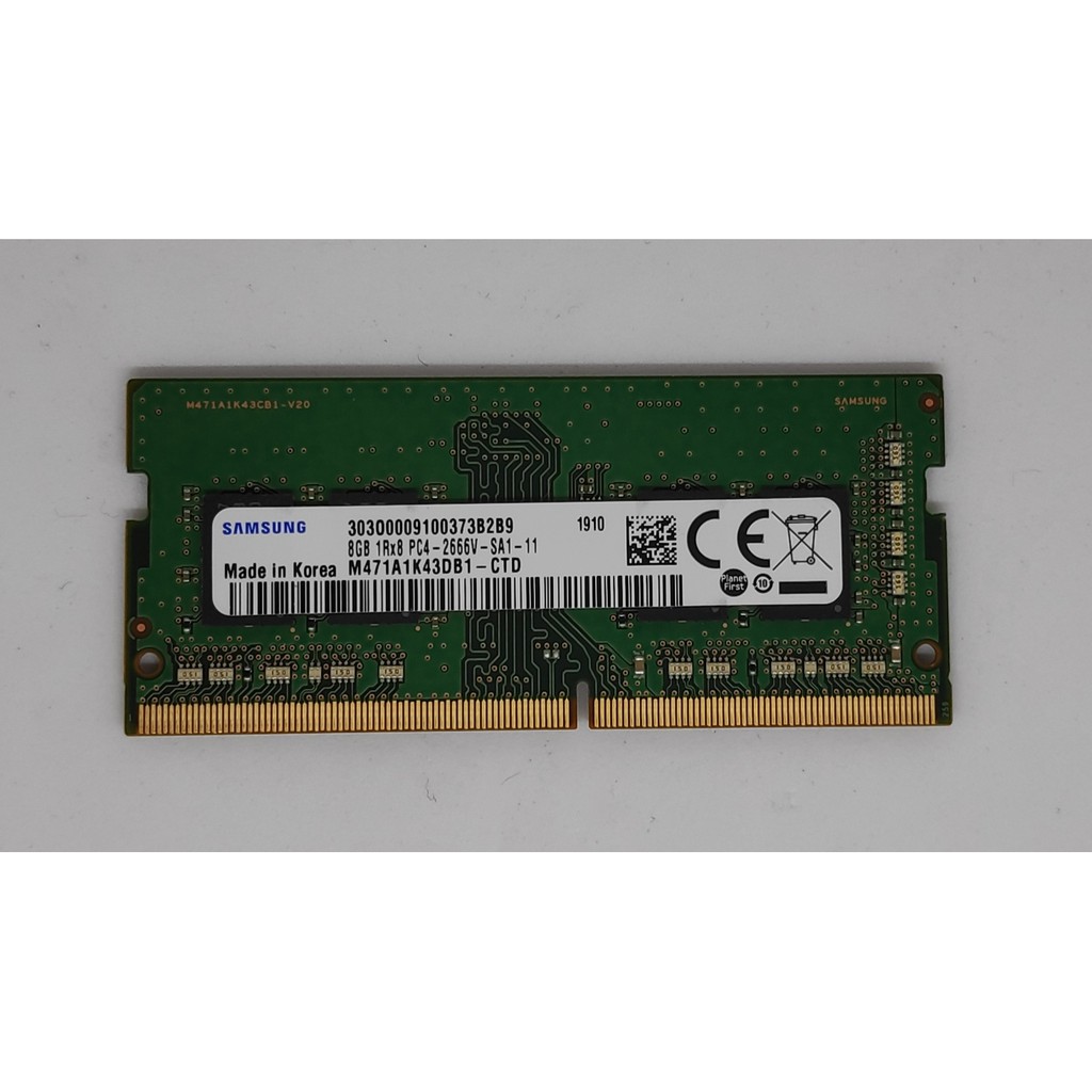 Samsung / Hynix 8GB 1Rx8 PC4-2666V DDR4 SODIMM (二手良品)