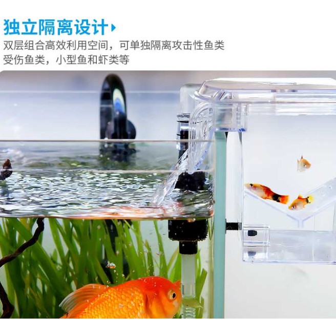 特惠秒发 没有附赠品 海缸外掛藻缸電動多功能隔離盒帶水泵外掛式海水亞克力隔離箱 蝦皮購物